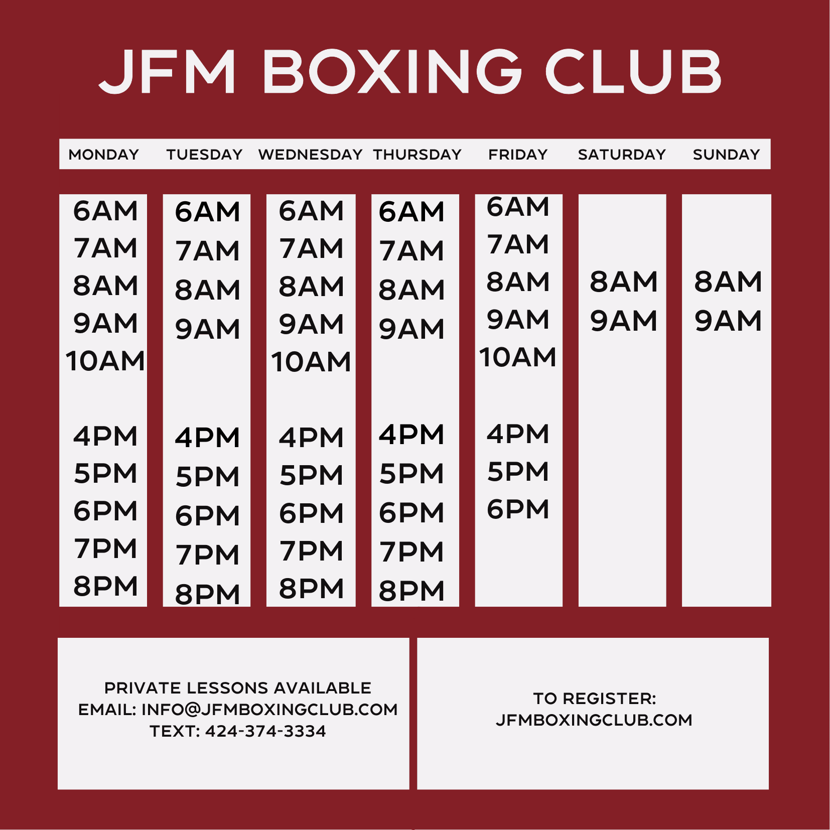 Exterior or interior of JFM Boxing Club