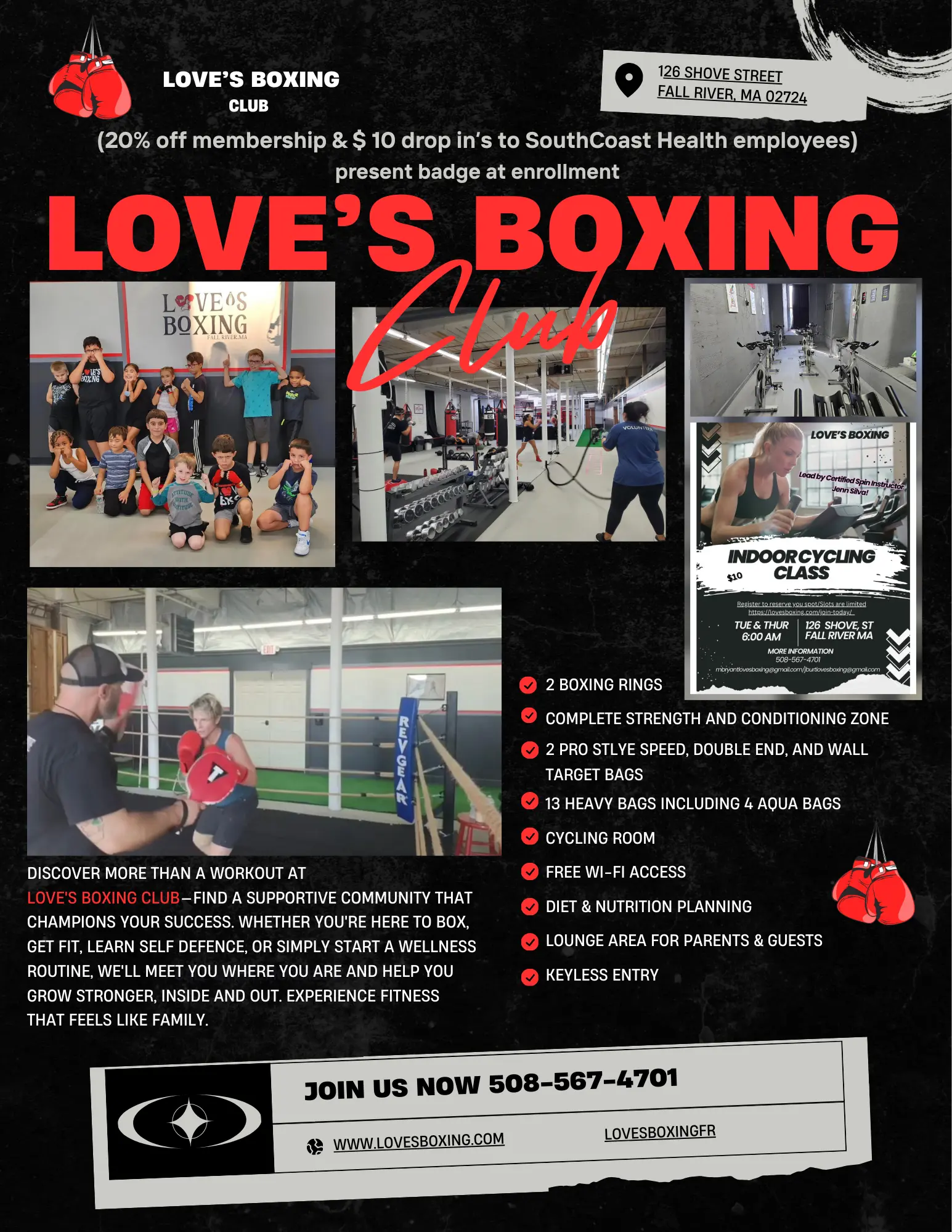 Exterior or interior of Love's Boxing Club
