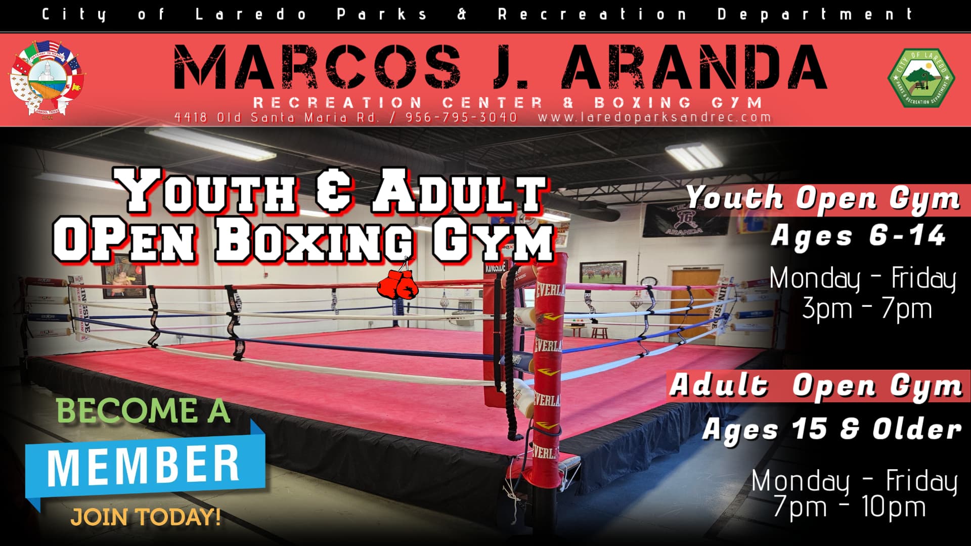 Exterior or interior of Marcos Aranda Recreation and Boxing Gym