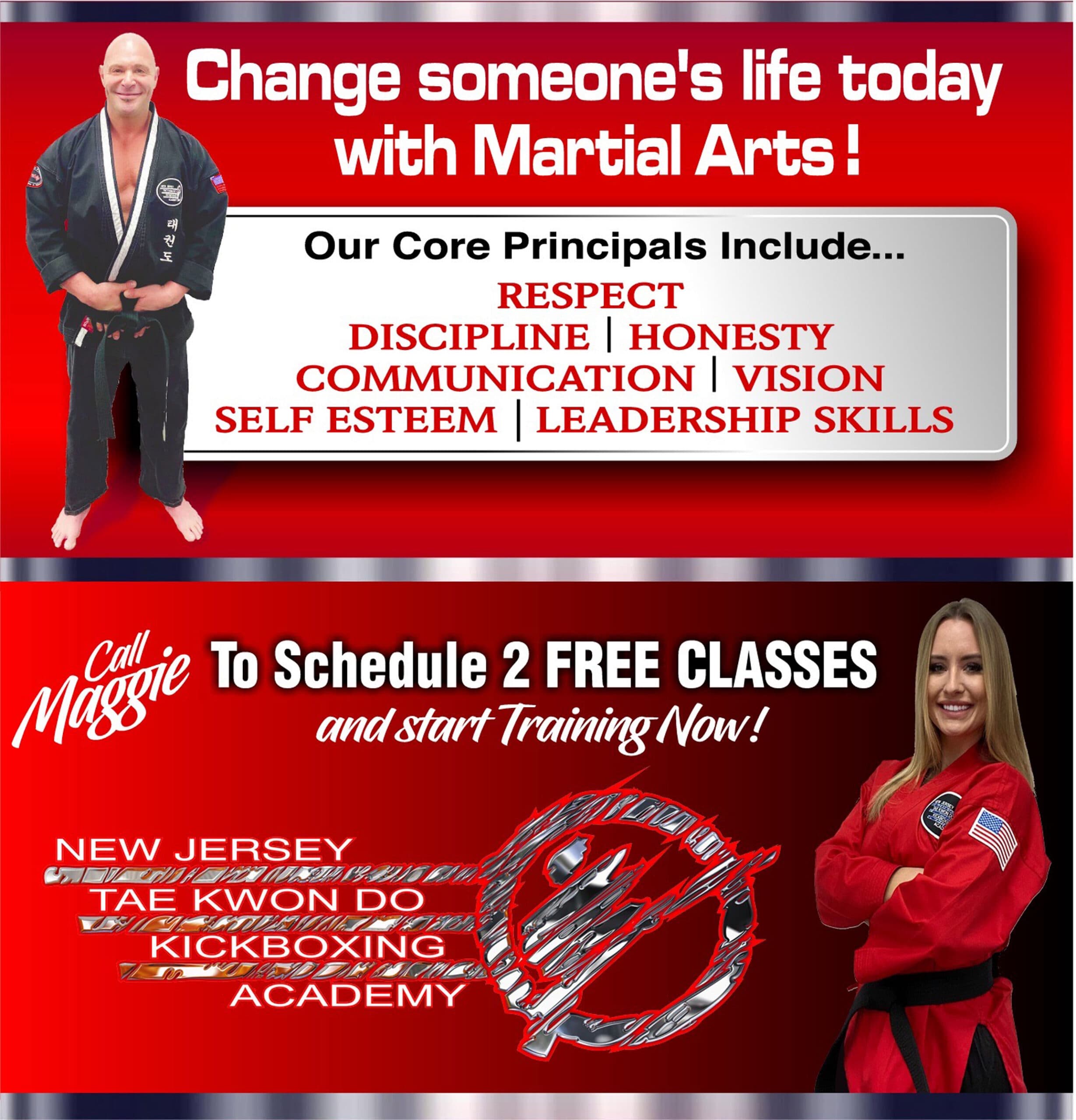 Exterior or interior of NJ TKD Kickboxing Academy