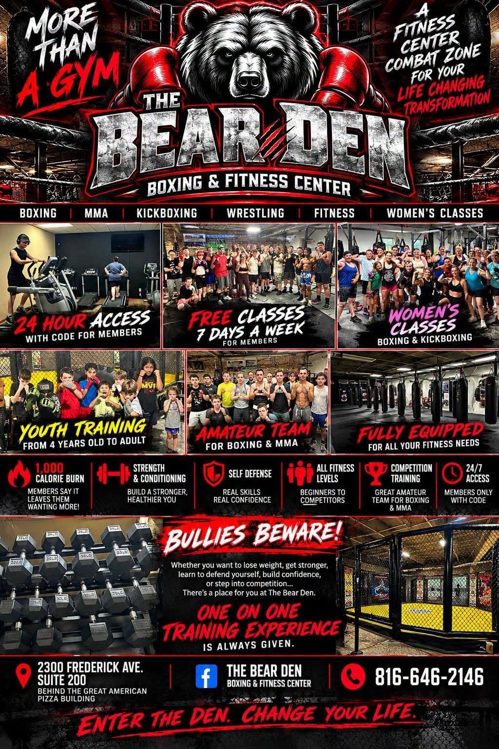 Exterior or interior of The Bear Den Boxing