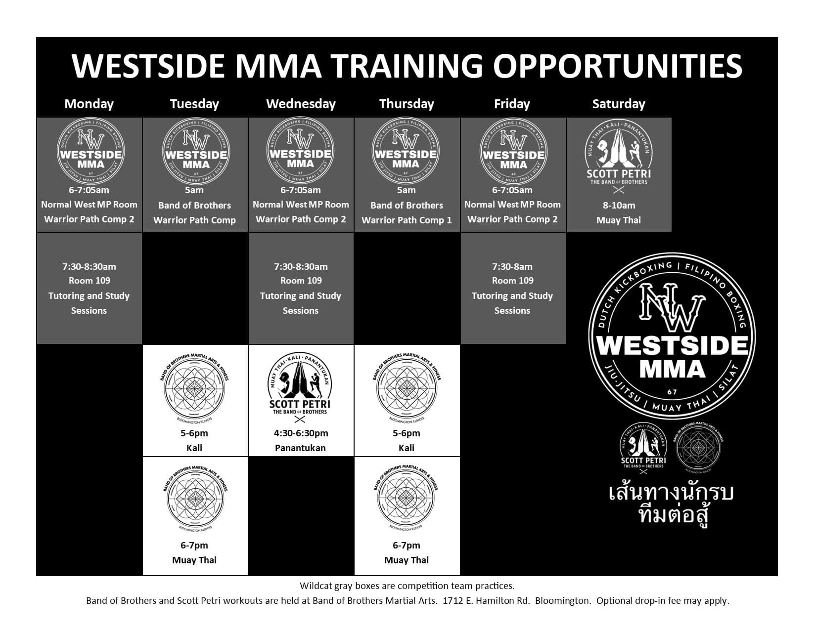 Exterior or interior of Westside MMA - Normal West HS